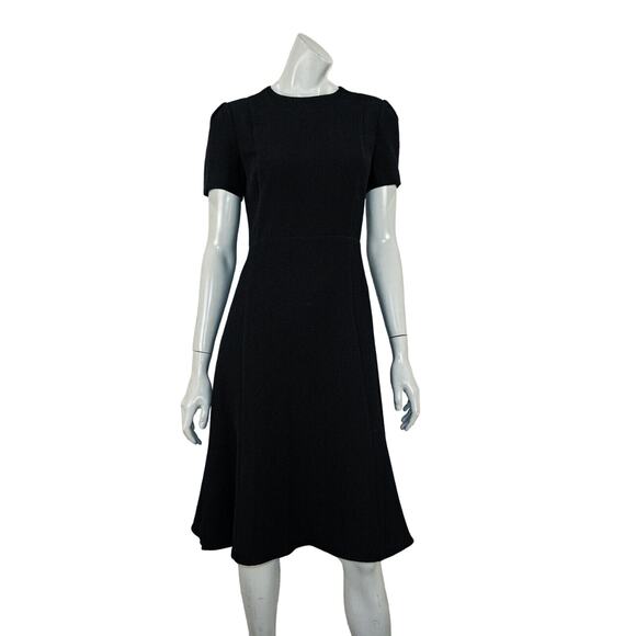 M.M. LAFLEUR Women's The Inez Dress in Black textured Flared skirt sz 2 NWT $240 - Picture 2 of 13